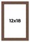 12x18 Wide Barnwood Picture Frame with UV-Resistant Acrylic & Acid Free Backing, Available in 6 Paint Finishes - Grey, Brown, White, and Black